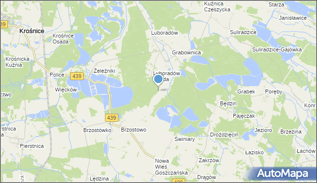 mapa Gajówka Grabownica, Gajówka Grabownica na mapie Targeo